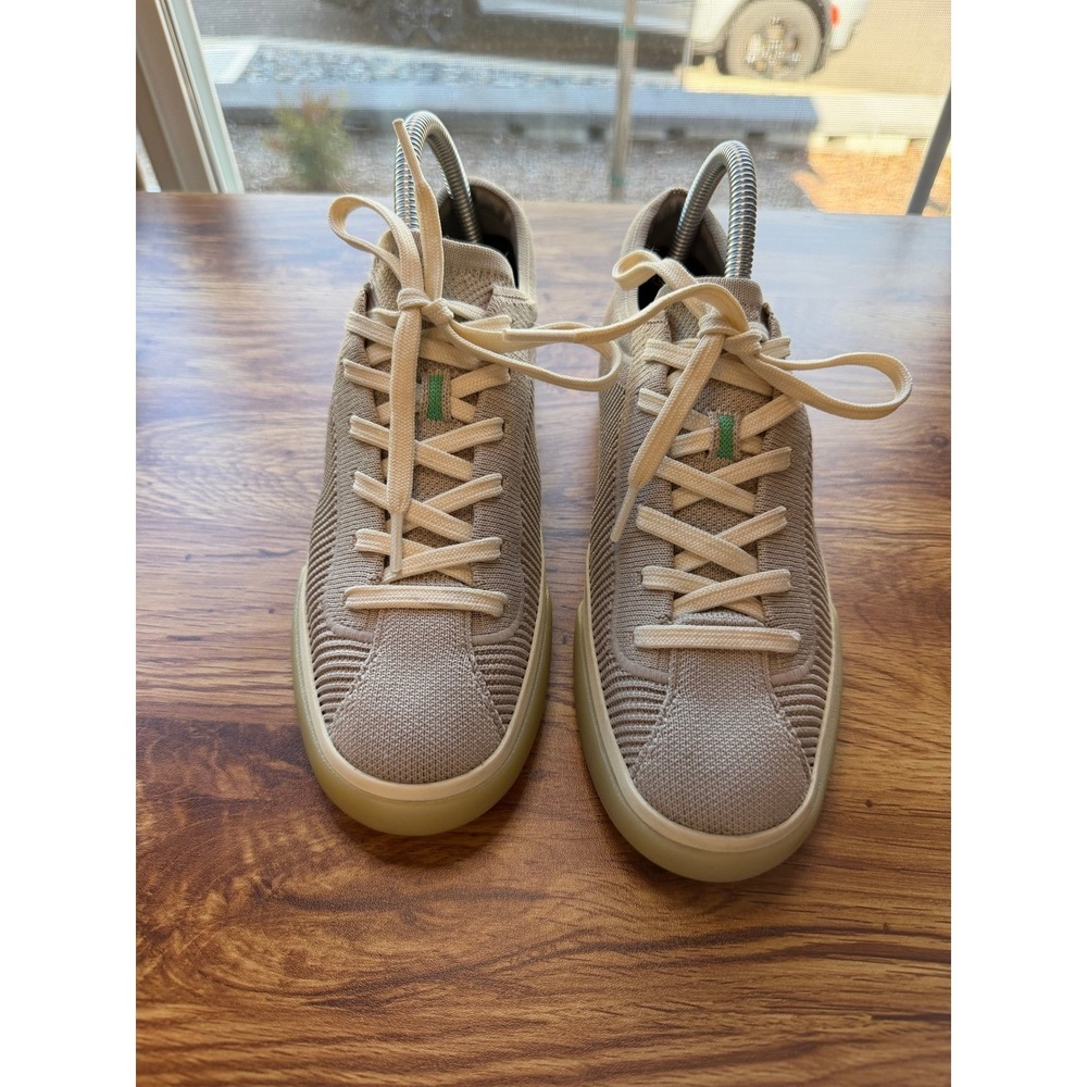 Rothys The RS01 Sneaker Gray Lace Up Knit Shoes Women 8